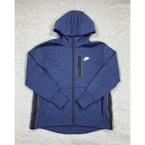 Nike Tech Windrunner Fleece Navy Blue Zip Up Hoodie Jacket DD5624-410 Women's S